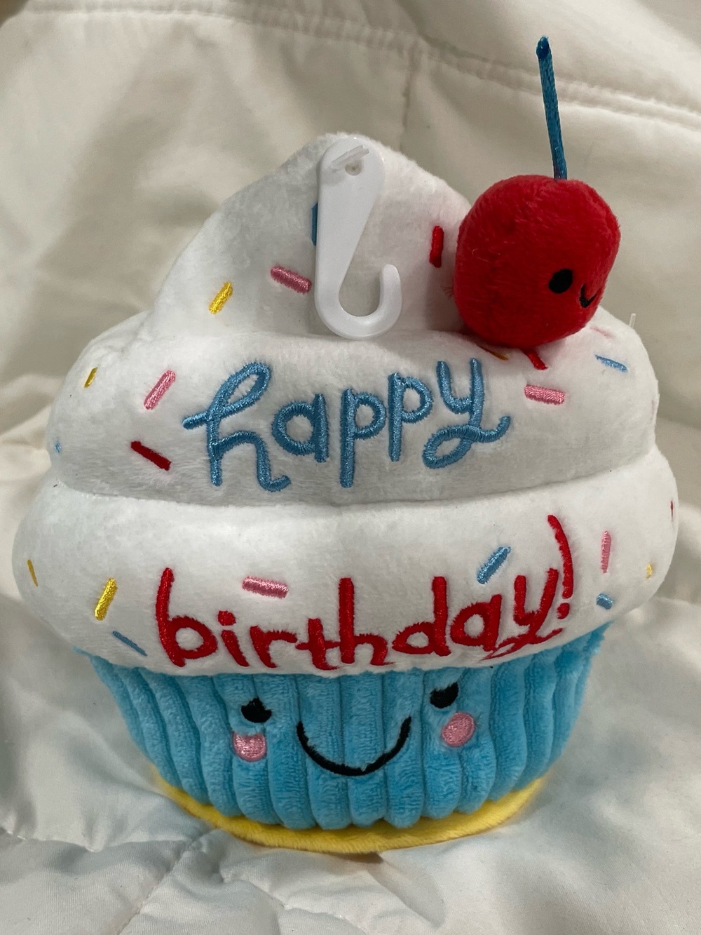 American Greetings 'Happy Birthday' Cupcake Plush with Cherry- NWOT - Picture 2 of 11